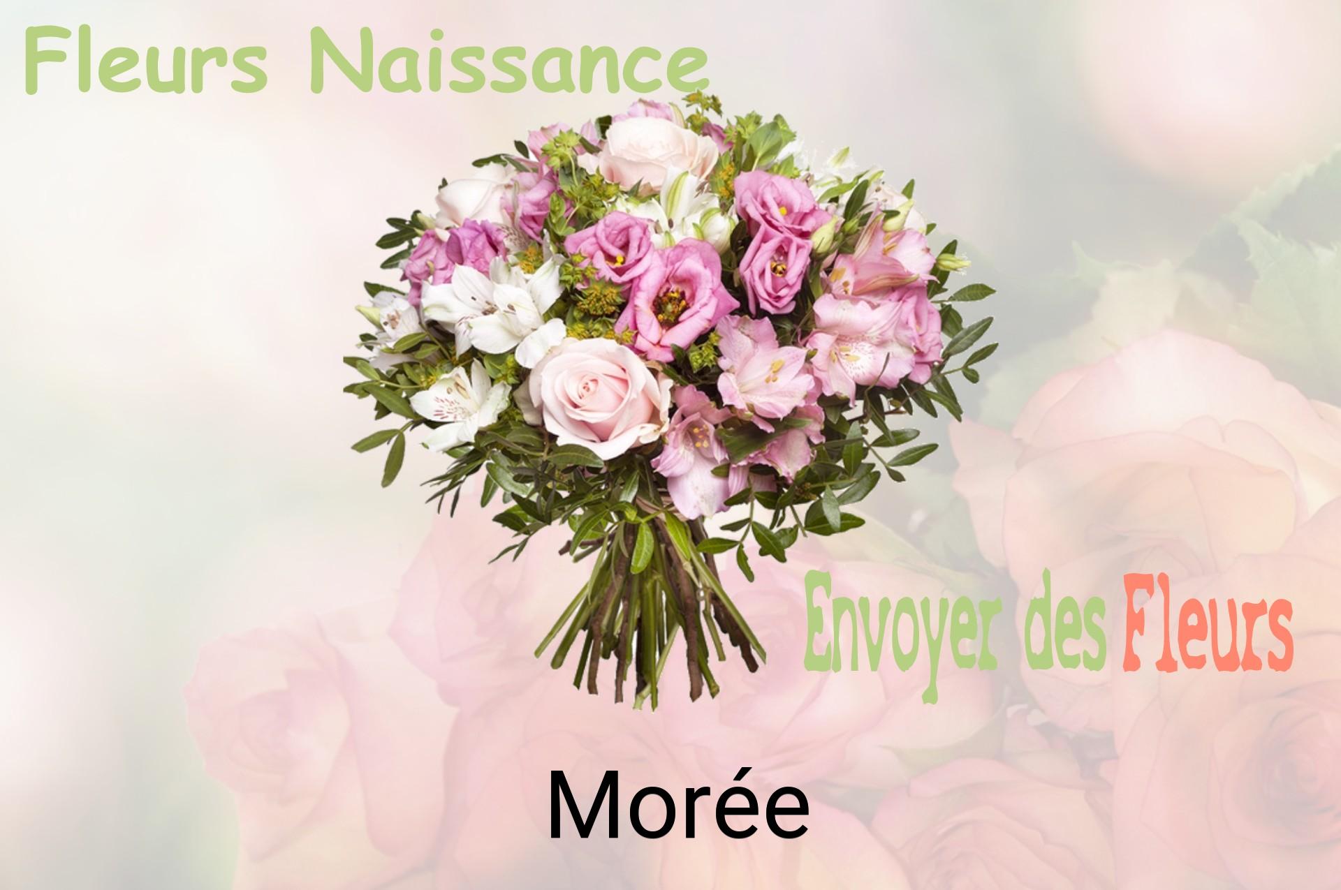 Bouquet de fleurs de naissance livré à Morée